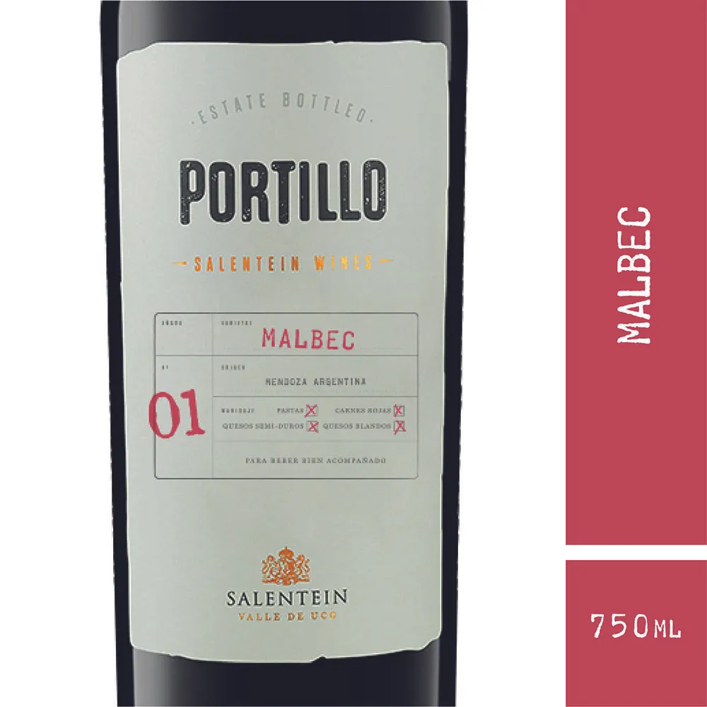 Vino Portillo Malbec 750Ml