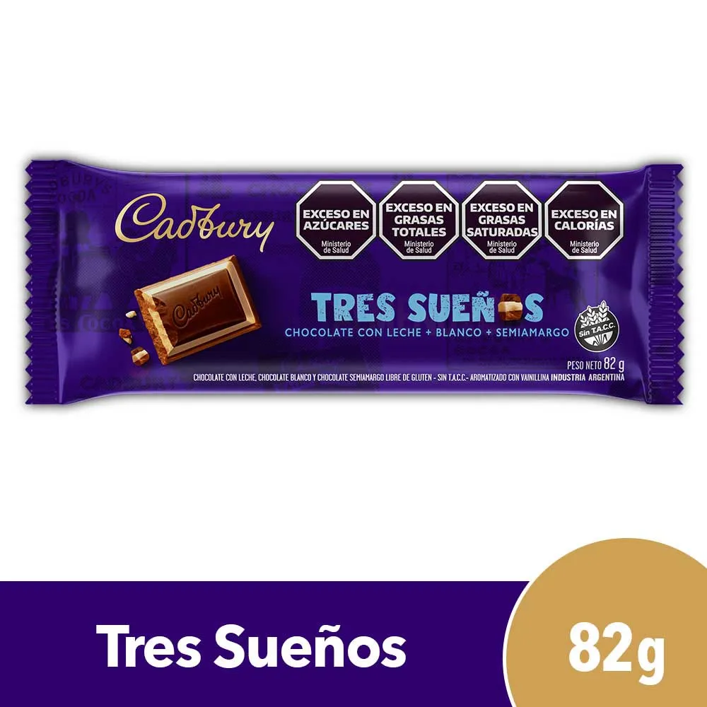 Chocolate Tres Sueños Cadbury 82g 