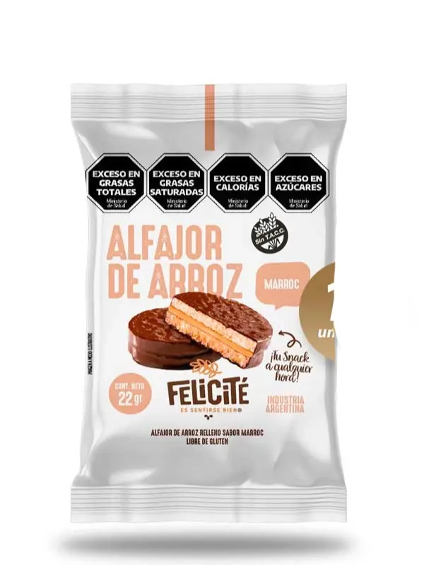 Alfajor de Arroz Sin Tacc Marroc Felicite 22g