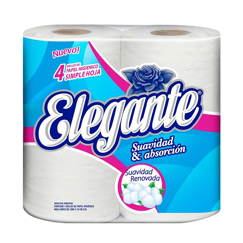 Papel Higiénico Simple Elegante 30M