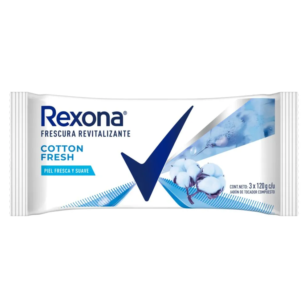 Jabón De Tocador Cotton Rexona 3u x 120g