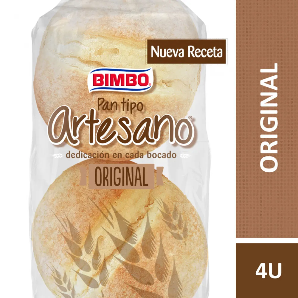 Pan Hamburguesa Artesano Bimbo 4u