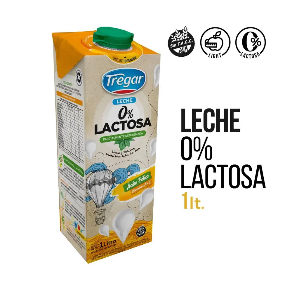 Leche Zero Lactosa Tregar 1L