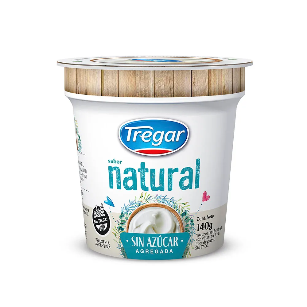 Yogur Natural Sin Azucar Tregar 140g