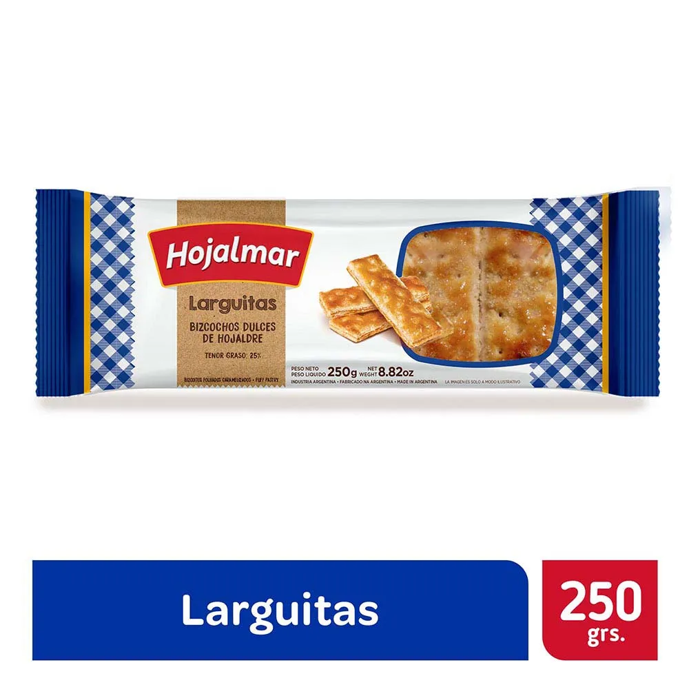Galletitas Hojalmar Larguitas Forma Larguita 250g
