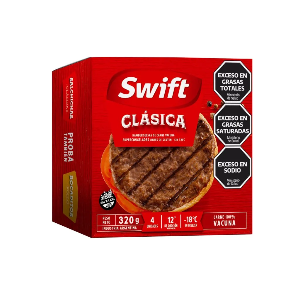 Hamburguesas De Carne Swift 320g