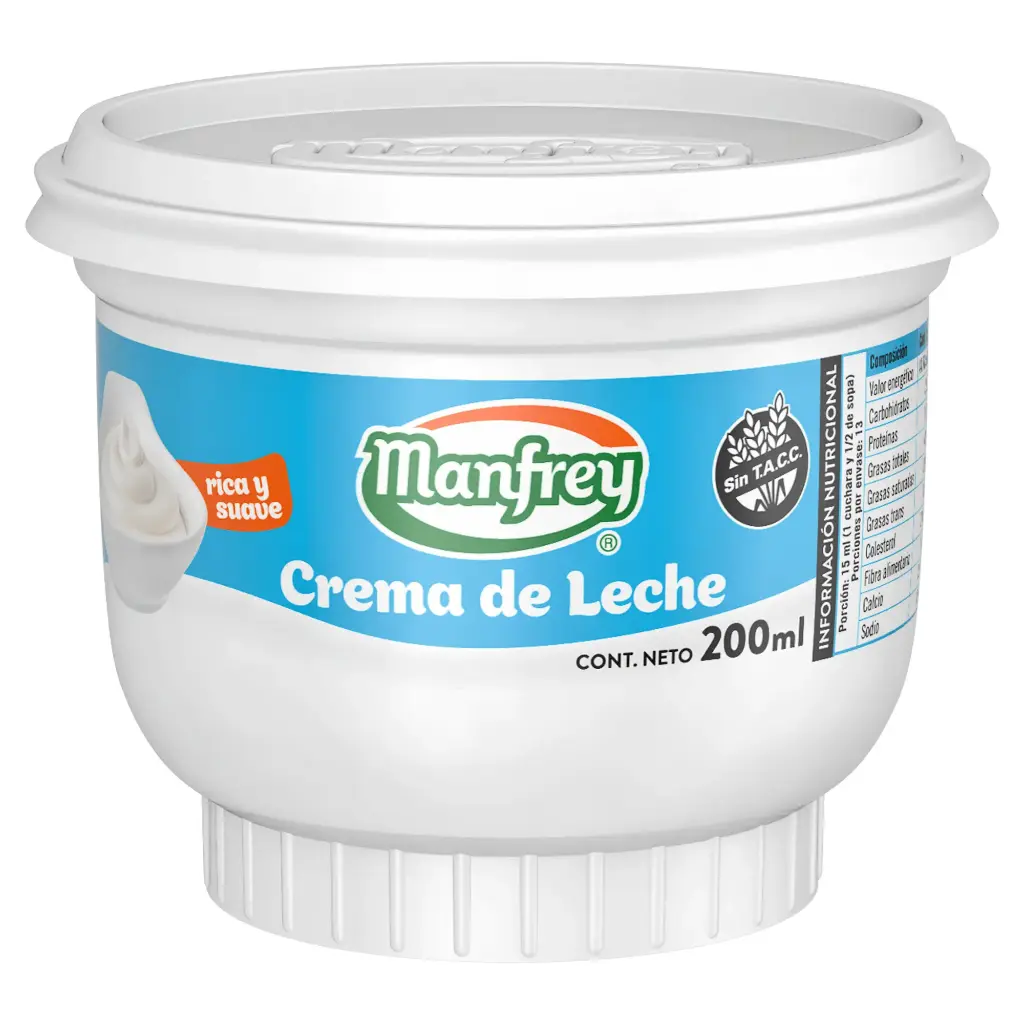 Crema De Leche Manfrey 200Ml