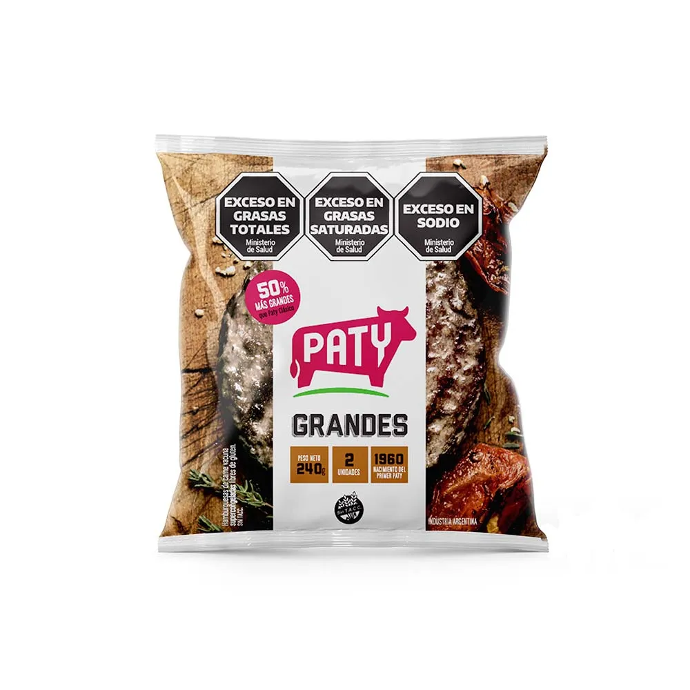 Hamburguesas Paty De Carne Flow Grandes 2 U 240 g