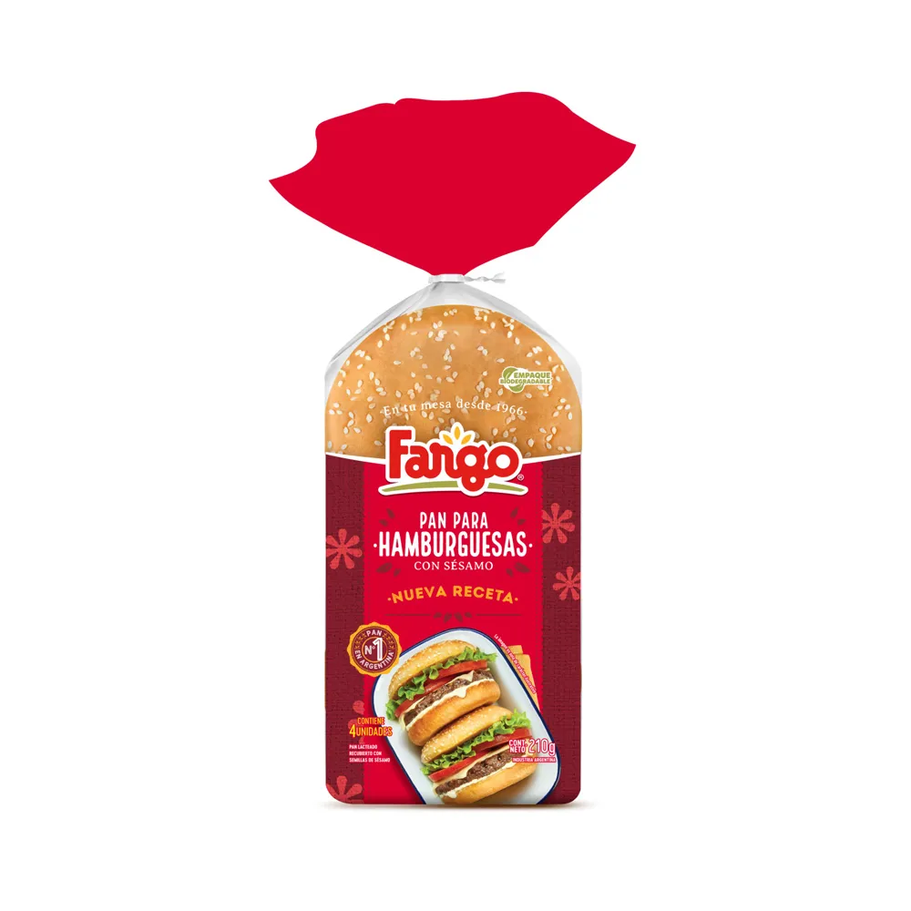 Pan para Hamburguesa con sésamo Fargo 4 Ud