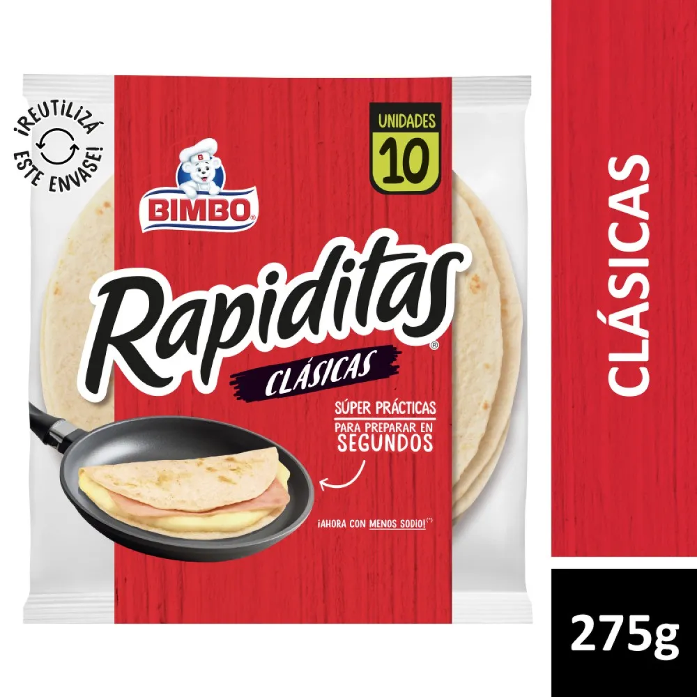 Tortillas Rapiditas Clásicas Bimbo 10un