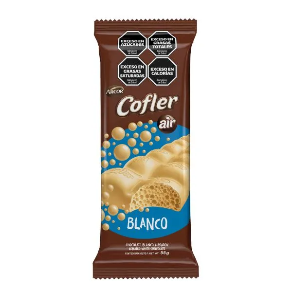 Chocolate Aireado Leche blanco Cofler 55g