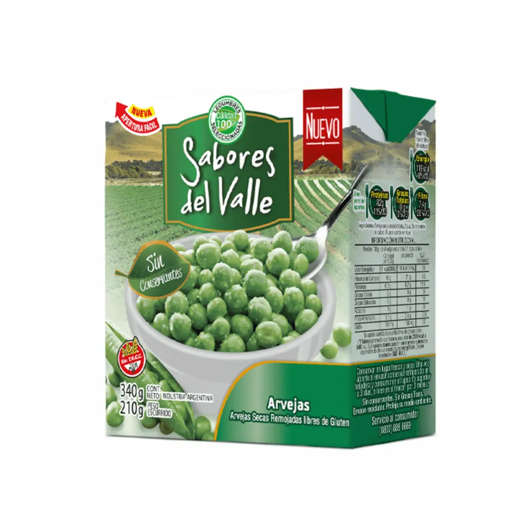 Arvejas Sabores Del Valle  340 gr
