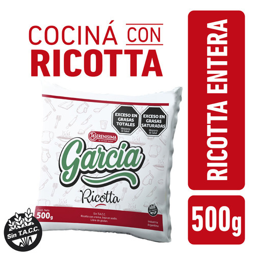 Ricotta Garcia entera La Serenisima 500g