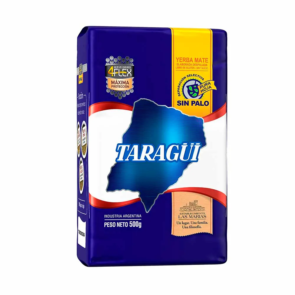 Yerba Mate 4flex Sin Palo Taragui 500 Gr