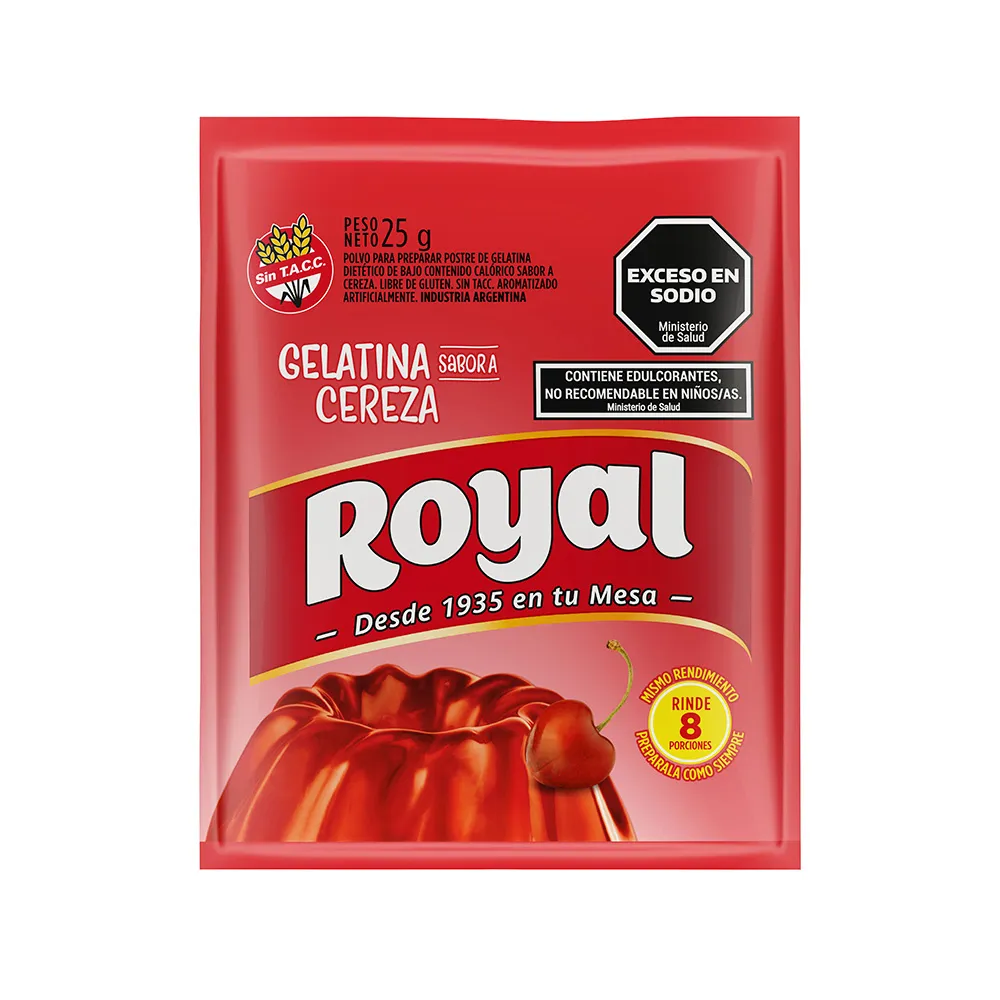 Gelatina Cereza Royal 25g
