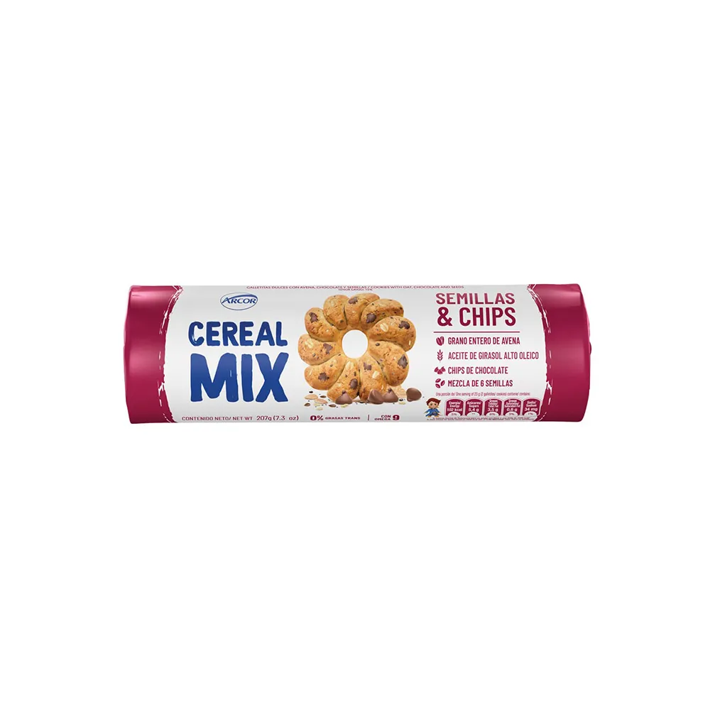 Galletas Semillas y Chips Cereal Mix 207 g