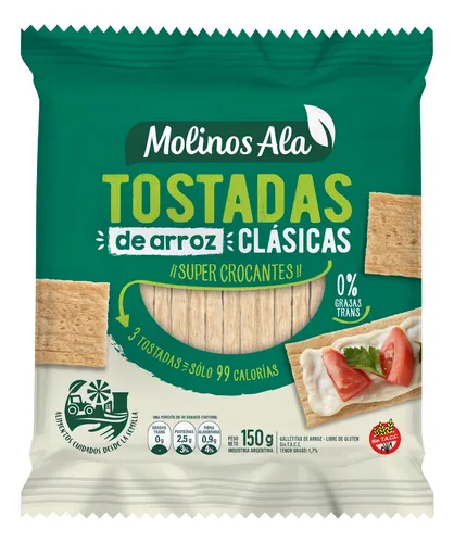 Tostadas De Arroz Clásicas Molinos Ala 150g