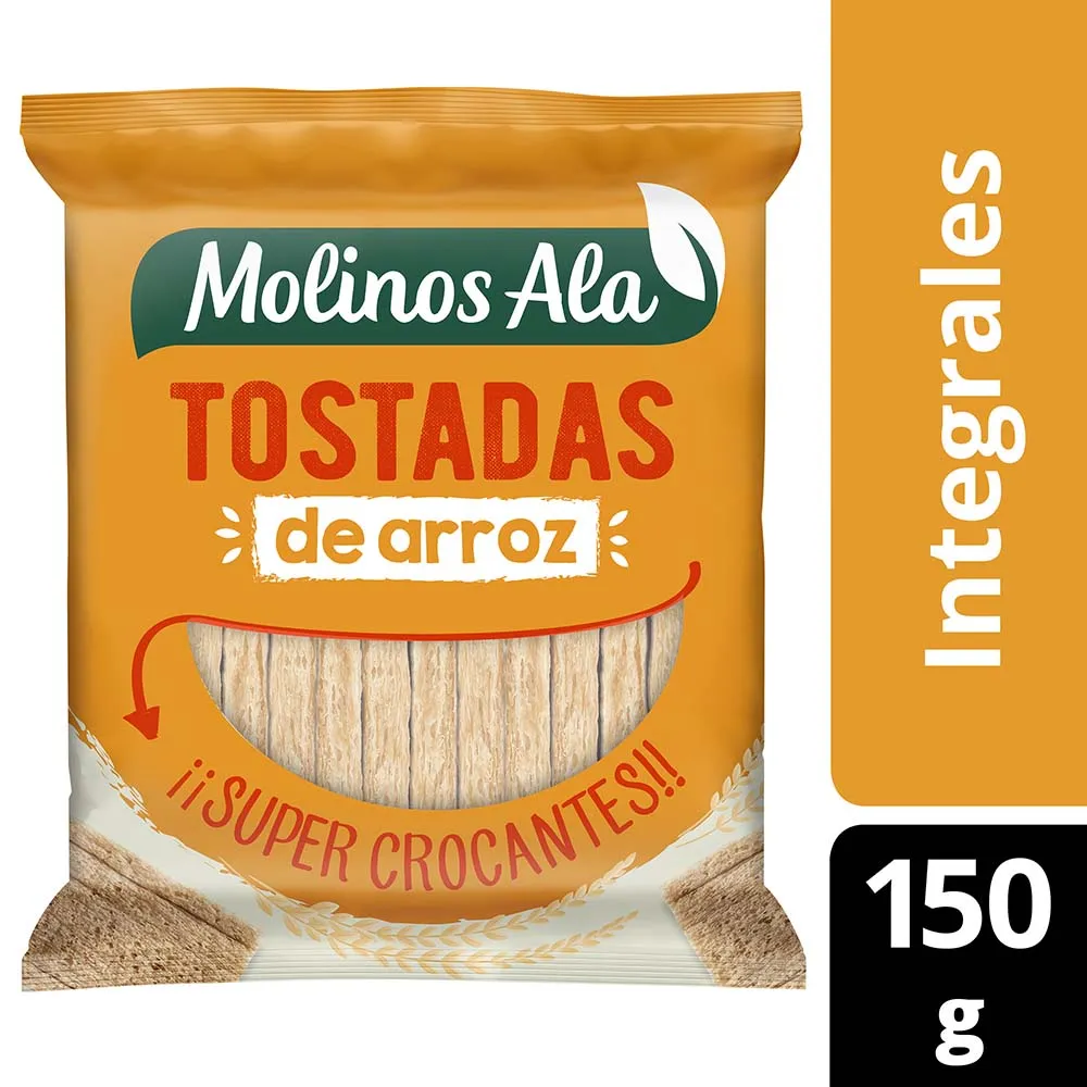 Tostadas De Arroz Integral Molinos Ala 150g