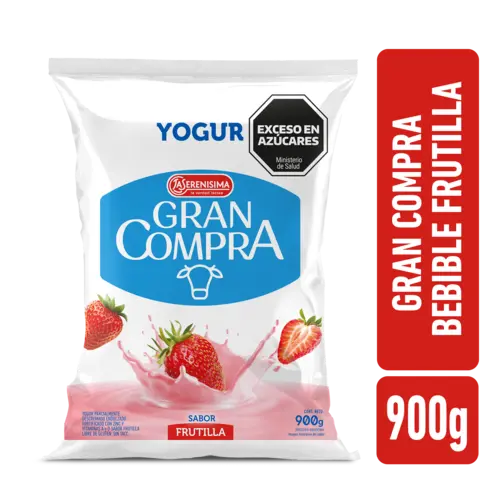 Yogur bebible frutilla Gran Compra 900 g