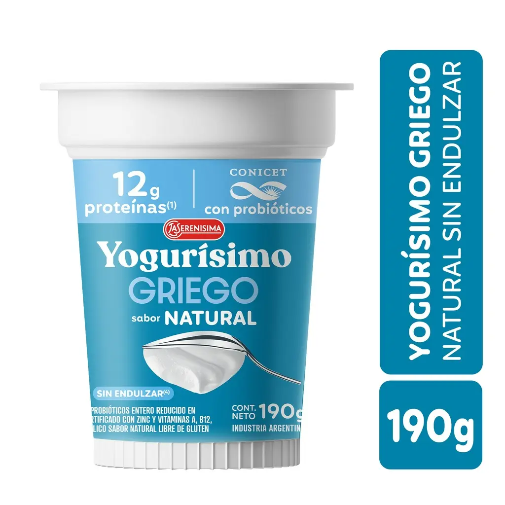 [656112] Yogurisimo Batido Natural Sin Endulzar 190 g