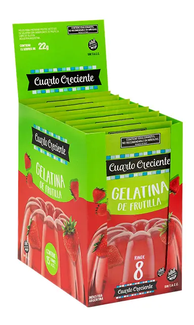 Gelatina de frutilla cuarto creciente