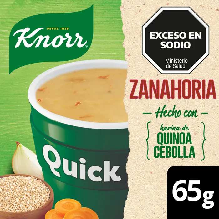Sopa Instantánea Knorr Quick Zanahoria Quinoa 5 Sobres