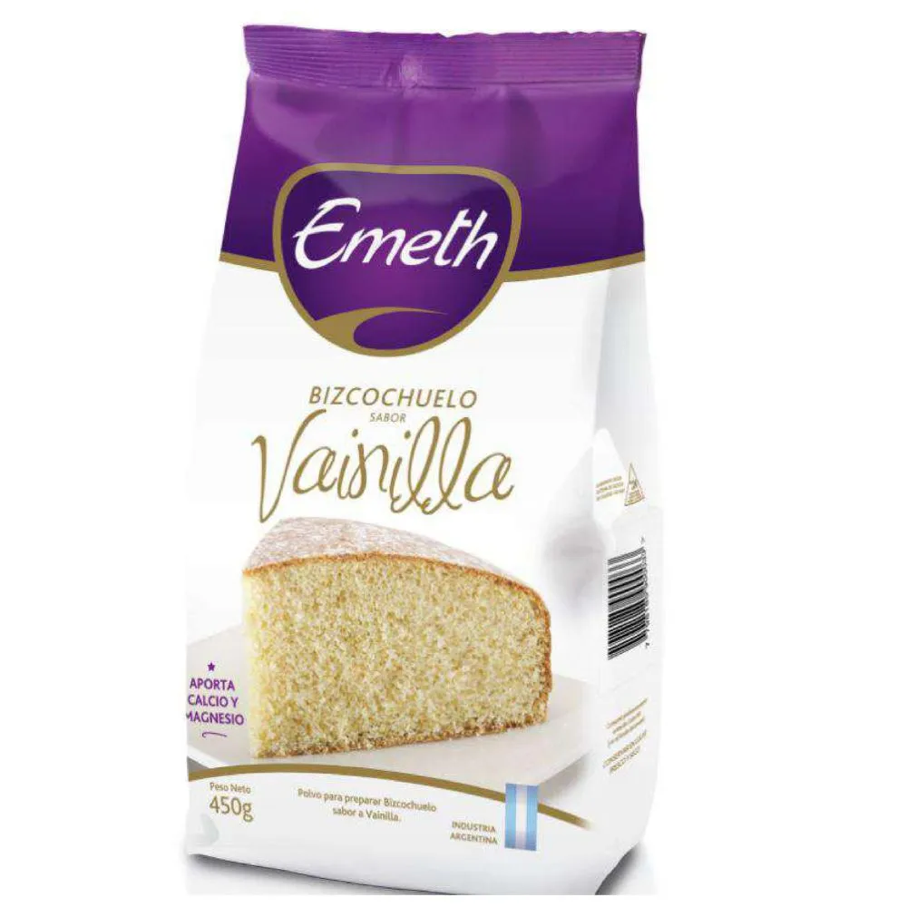 Bizcochuelo De Vainilla Fortificado Emeth 450 Gr.