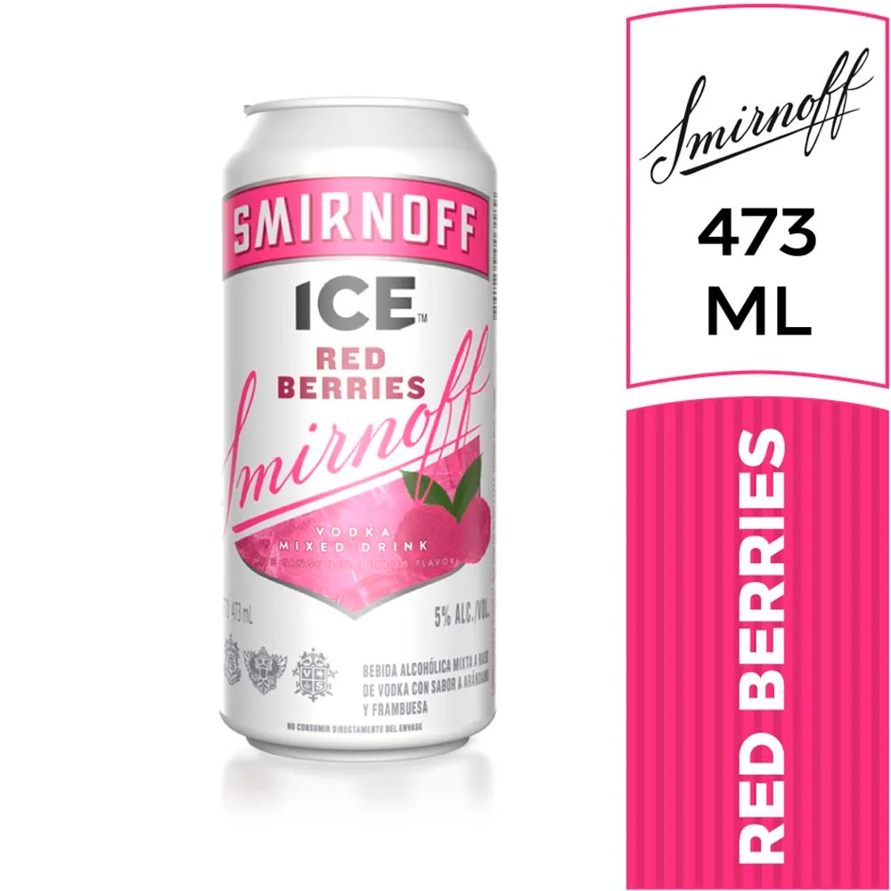 Vodka Red Berrie 473 Ml Smirnoff Ice
