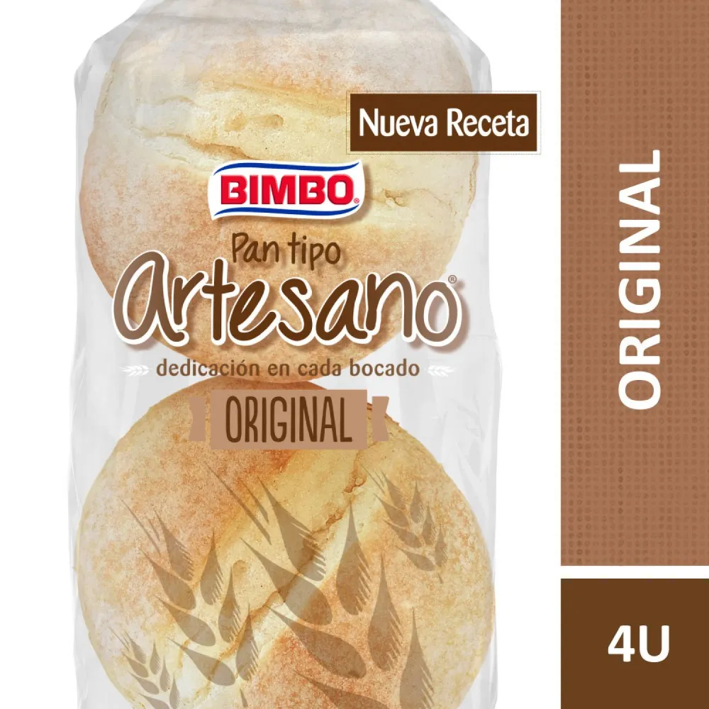 Pan de Hamburguesa Artesano 4 Un Bimbo