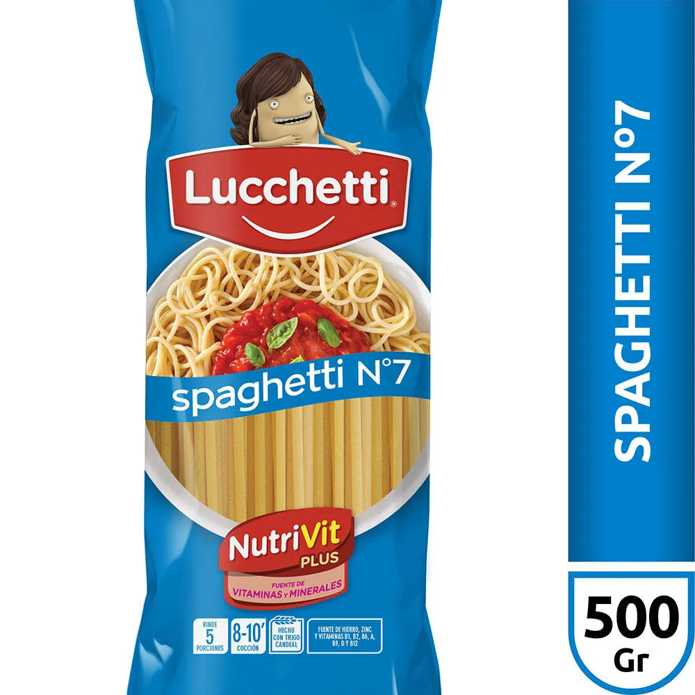 Fideos Spaghetti N7 Lucchetti 500g