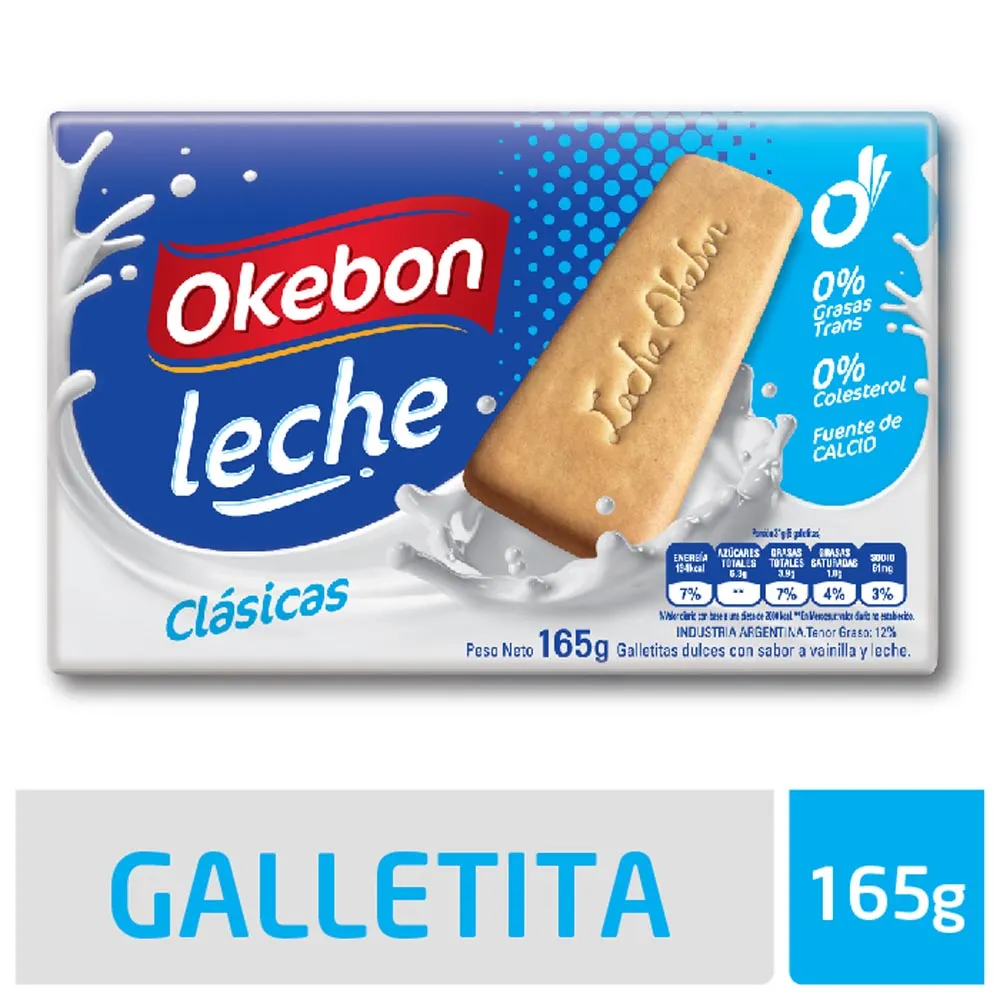 Galletitas Okebon Leche Clásicas 165 Gr