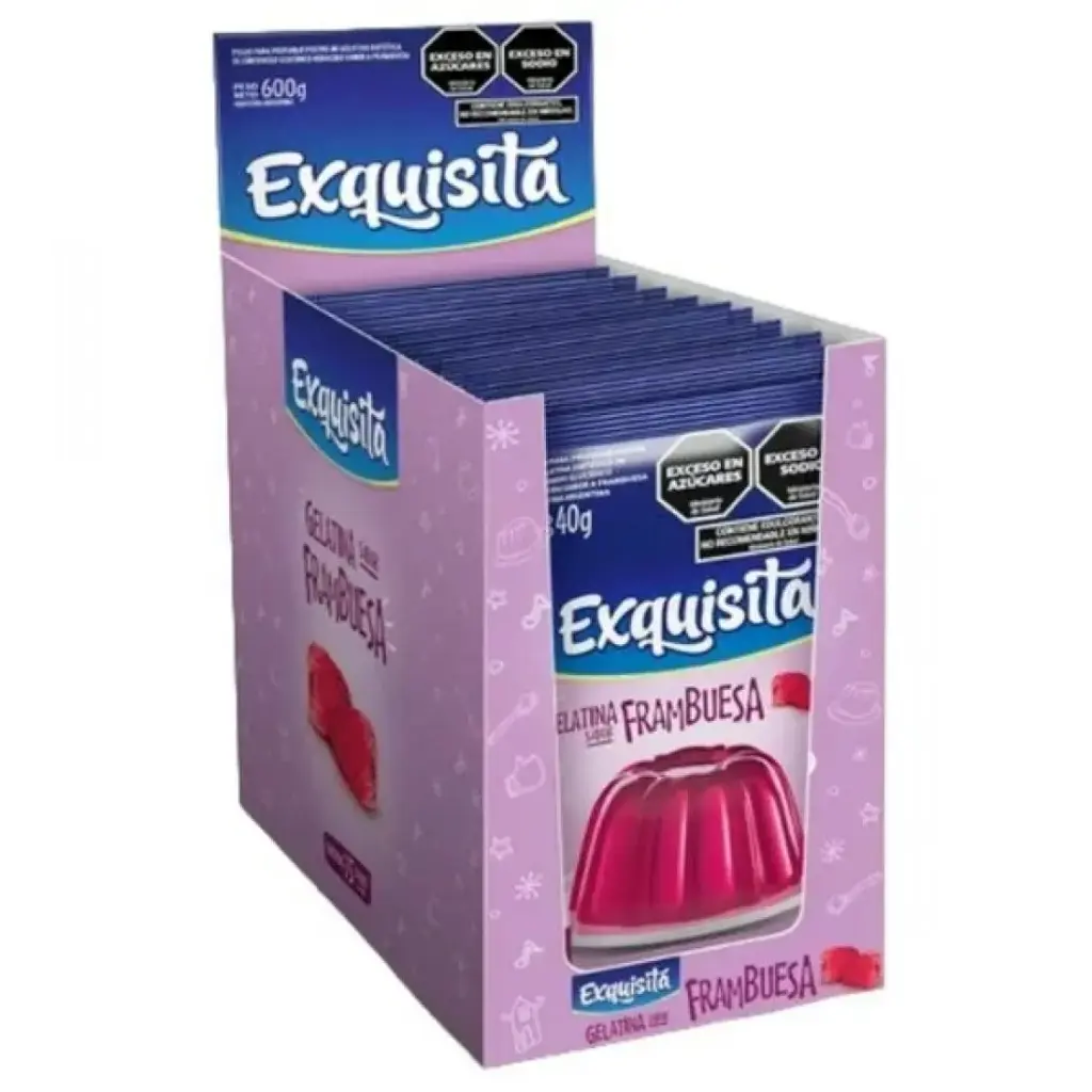 Gelatina Frambuesa Exquisita 40g