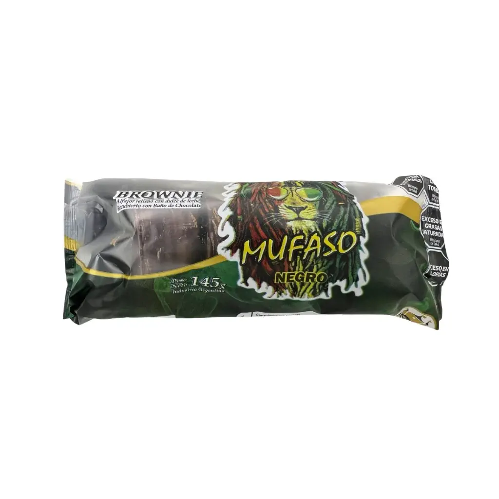Alfajor Mufaso Brownie Negro x5un x145grs