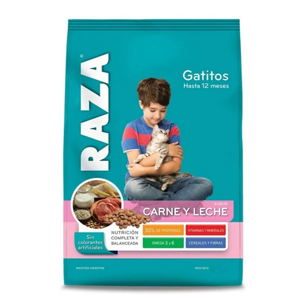 Alimento Gatitos Carne y Leche Raza 500g