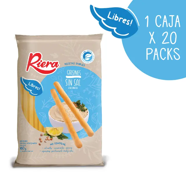 Grisines Sin Sal Riera x160g