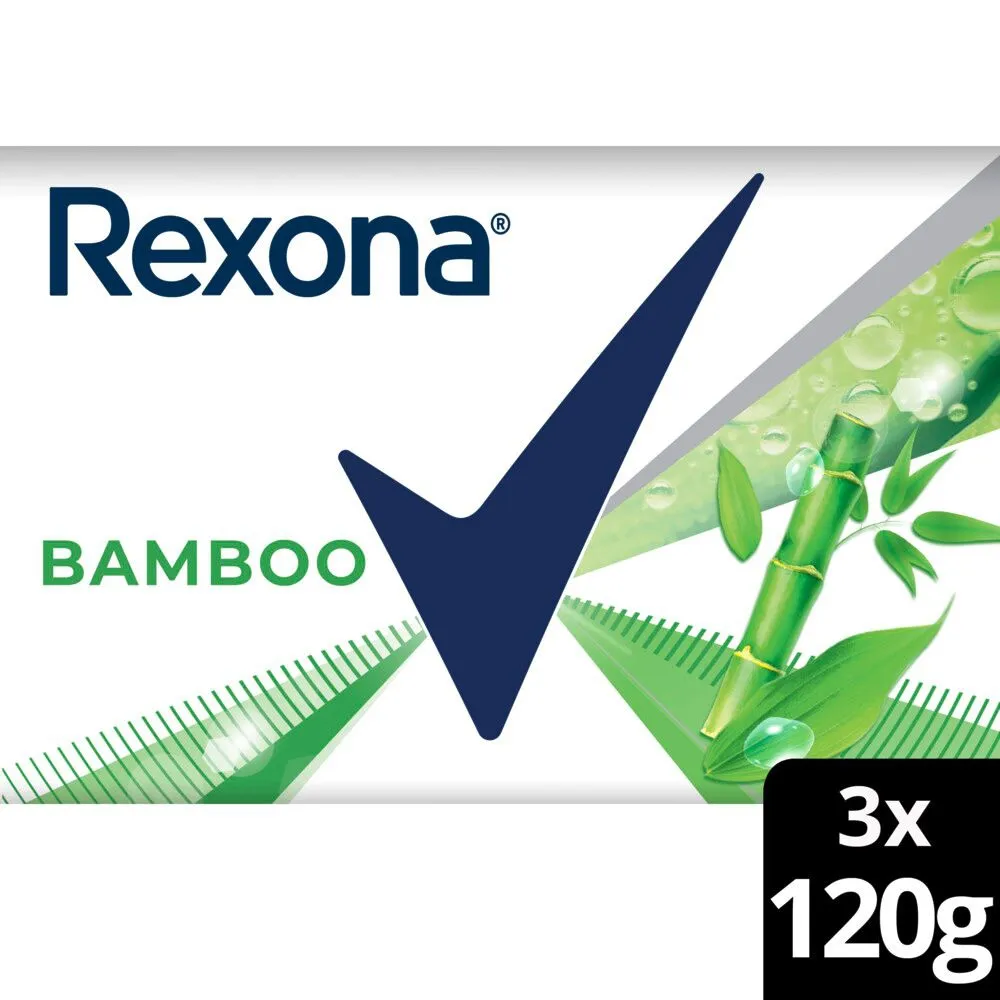 Jabón en barra rexona bamboo x3 360 grs