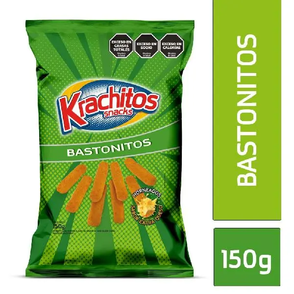 Palitos de maíz krachitos bastonitos sabor queso 150grs