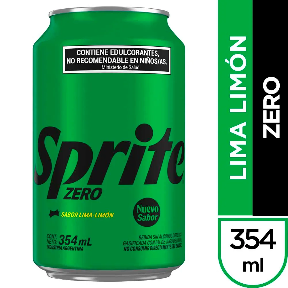 Gaseosa Lata Sprite Zero 354 cc