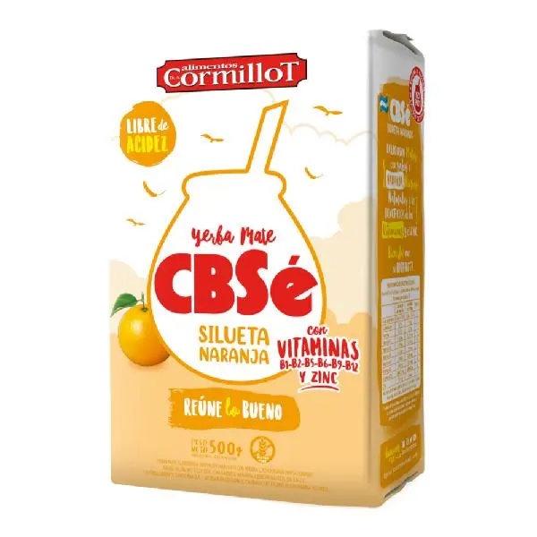 Yerba mate cbse saborizada silueta naranja 500grs