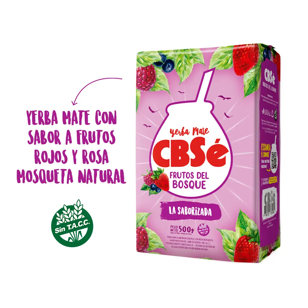 Yerba Mate Frutos del Bosque CBSé 500g