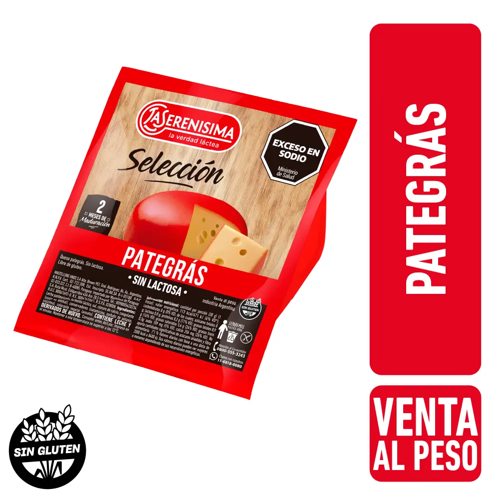 Queso Pategrás La Serenísima Unidad Peso Aprox. 340 gr