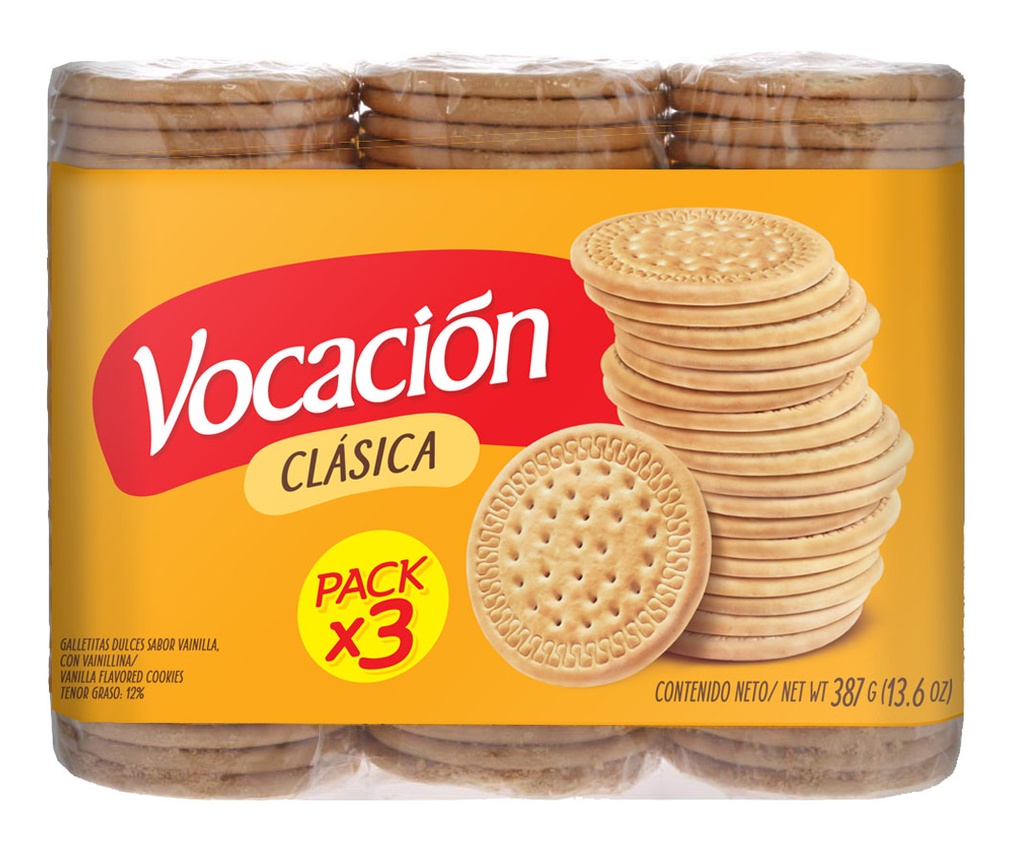 Galletitas Clásicas De Vainilla Vocación 384g