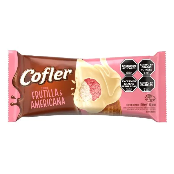 Helado Cono Frutilla y Americana Cofler 110 g