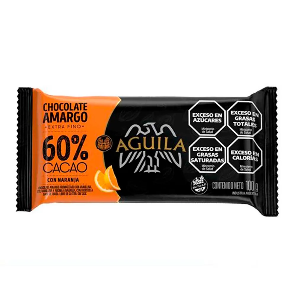 Chocolate 60% cacao con naranja Aguil 14g