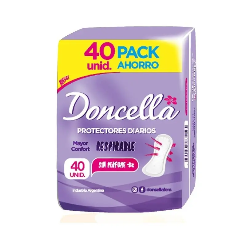 Protector diario Doncella respir 40 u