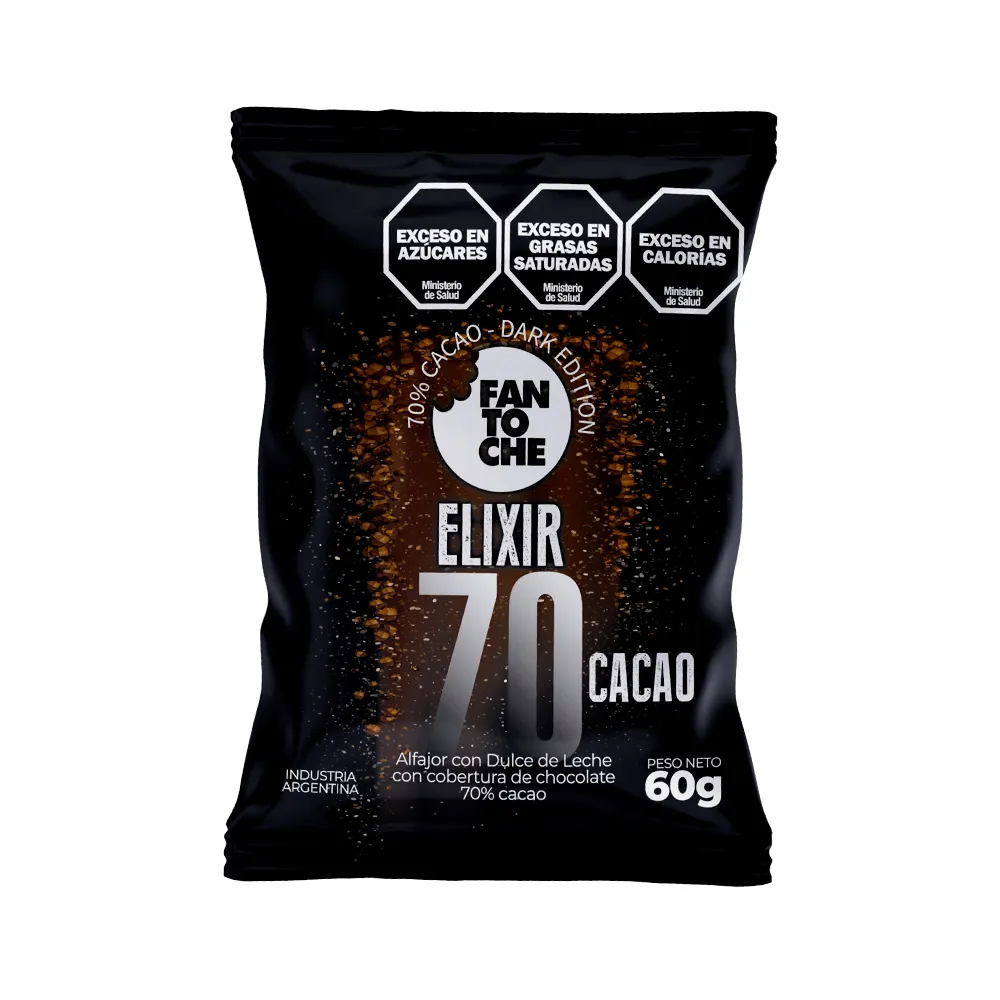 Alfajor Fantoche 70% Cacao Elixir 