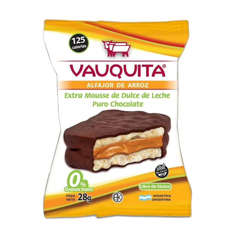 Alfajor de Arroz Dulce de Leche Vauquita