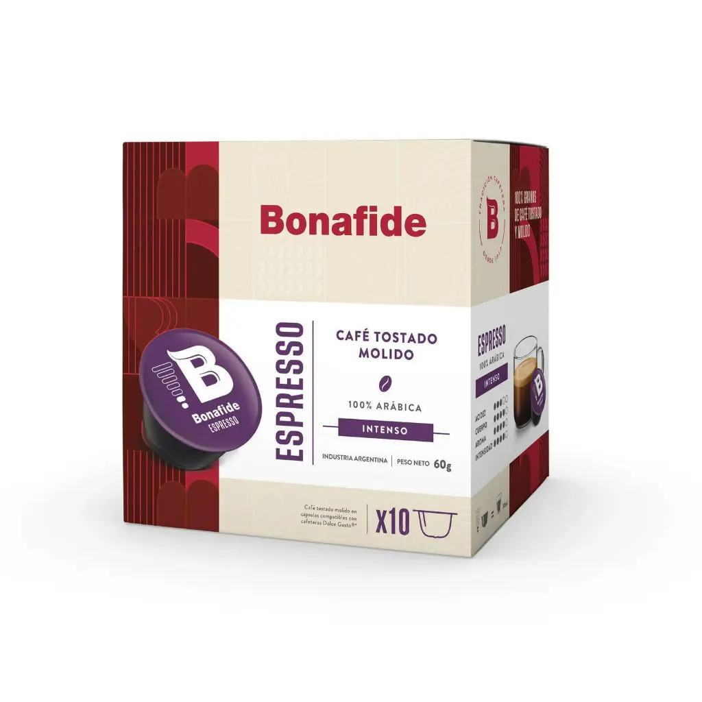 Café Espreso Capsulas Bonafide x 10u