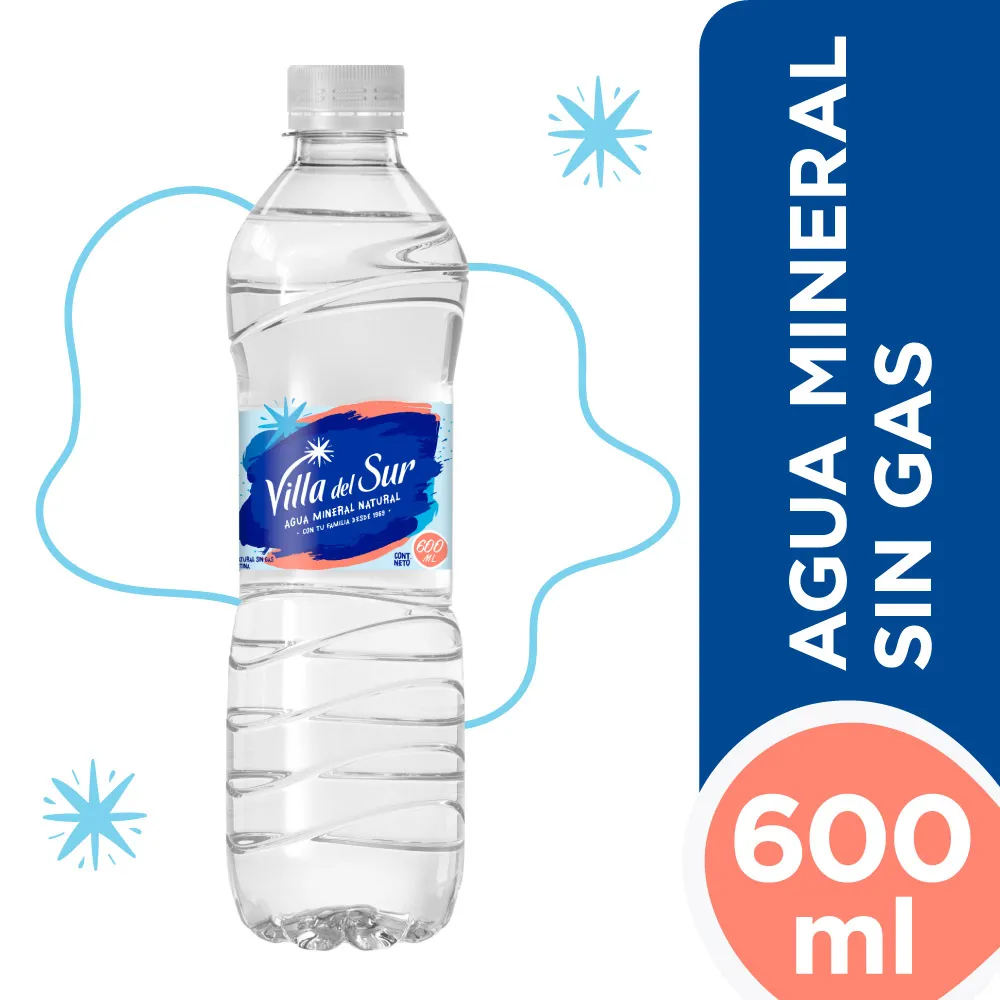Agua Villa Del Sur Sin Gas 600cc