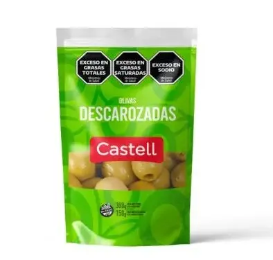 Aceitunas Verdes Descarozadas Castell 140g